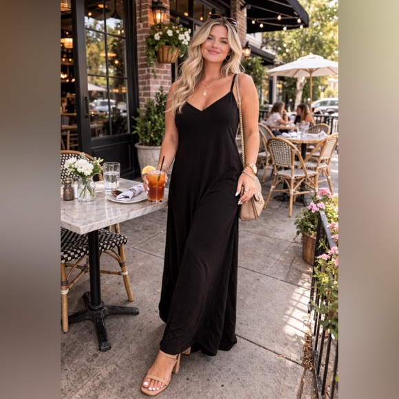 Zenana Outfitters Dresses & Skirts - Brand New Black V-Neck Maxi With Pockets & VARIOUS